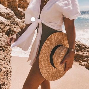 Lack of Color • Spencer wide brimmed boater hat • S